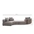 Atelier del Sofa Ugaona garnitura Gondol 105x70x380cm Siva
