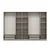 Hanah Home ormar sa reflektujućim staklom Nisa 20623, 315 cm, peščar