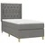Vidaxl Box spring postelja z vzmetnico temno siva 80x200 cm blago