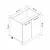 Hanah Home kuhinjski element Minar 4129, 80 cm, beli / dore
