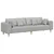 Sofa Oblačnosiva 250 x 77 x 76 cm tkanina