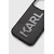 Maska Karl Lagerfeld Hc 3D Logo Glitter za iPhone 15 Pro crna