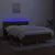 vidaXL Box spring postelja z vzmetnico LED temno rjava 140x200cm blago