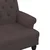 Vidaxl Klop z naslonom temno rjava 120x62x75,5 cm blago