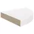 Plutajuća kutna polica visoki sjaj bijela 25x25x3,8 cm MDF