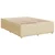 Vidaxl Box spring postelja z vzmetnico krem 160x200 cm blago