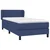 Vidaxl Box spring postelja z vzmetnico modra 90x200 cm blago
