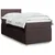 vidaXL Box spring postelja z vzmetnico temno rjava 90x200 cm blago
