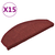 Prostirke za stepenice 15 kom 65x24x4 cm Bordo poluokrugle velike