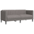 3-dijelni set sofa smeđesivi od tkanine