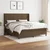 Vidaxl Box spring postelja z vzmetnico temno rjava 180x200 cm blago
