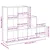 Pregrada/regal za knjige 3 razine sivi 137,5x29x103,5 cm drveni