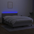 vidaXL Box spring postelja z vzmetnico LED sv. siva 140x200 cm blago