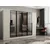 Hanah Home ormar sa reflektujućim staklom Nisa 20621, 270 cm, peščar