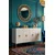 Hanah Home komoda Ayshe 120, 120 cm, bela / travertin / zlatna