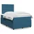 Vidaxl Box spring postelja z vzmetnico temno moder 120x190 cm žamet