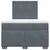 vidaXL Box spring postelja z vzmetnico temno siva 120x200 cm žamet
