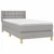 Vidaxl Box spring postelja z vzmetnico svetlo siva 80x200 cm blago