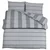 Set posteljine za poplun sivi 200x220 cm pamučni