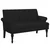 Klupa s naslonom crna 120x62x75,5 cm tkanina
