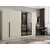 Hanah Home ormar sa reflektujućim staklom Nisa 20620, 270 cm, peščar