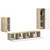 Set TV komoda Zidne 4 pcs Sonoma hrast Konstruirano drvo