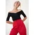 Trend Alacati Stili Ženska bluza dugih rukava Alc-X12690, Crna