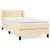 Vidaxl Box spring postelja z vzmetnico krem 80x200 cm blago