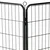 vidaXL Ograda za pse s 16 jeklenimi paneli 60x80 cm črne barve