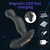 Paloqueth Plug with Vibrations & Finger Massage Mode Black