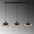 Opviq Luster Yildo-L-253-1, 146x36x122cm, IP20, Bakarno-crne boje