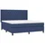 Vidaxl Box spring postelja z vzmetnico modra 160x200 cm blago