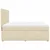 Vidaxl Box spring postelja z vzmetnico krem 200x200 cm blago