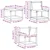 Set vanjskih sofa s jastukom 6 pcs Bijela i svjetlosiva