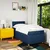 Vidaxl Box spring postelja z vzmetnico modra 90x190 cm blago