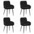 Trpezarijske stolice 4 pcs Baršun Crna 57 x 50 x 85 cm