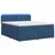 Vidaxl Postelja boxspring z vzmetnico Modra 160 x 200 cm Blago
