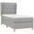 vidaXL Box spring postelja z vzmetnico svetlo siv 100x200 cm blago