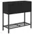 Vrtne sadilice s policom 2 kom crne 70 x 28 x 70 cm poliratan
