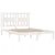 Greatstore Posteljni okvir bel iz trdne borovine 200x200 cm