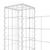 Gabionska košara U-oblika s 2 stupa 140 x 20 x 100 cm željezna
