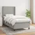 Vidaxl Box spring postelja z vzmetnico svetlo siva 80x200 cm blago