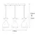 Conceptum Hypnose Luster Sivani-MR-956, 113cm67x17 cm, 3xE27