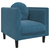 3-dijelni set sofa s jastucima plavi baršunasti