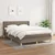 Vidaxl Box spring postelja z vzmetnico taupe 140x200 cm blago