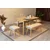 HANAH HOME Vina Mini 03 1005 Oak Cream Produžni set trpezarijskih stolova i stolica (6 komada))