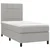 Vidaxl Box spring postelja z vzmetnico svetlo siva 90x200 cm blago