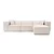Atelier del Sofa Ugaona garnitura Lora 193x65x303cm Svetlobraon