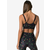 Adam Selman Sport - Push It rose print sports bra - women - Black