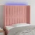 Vidaxl LED posteljno vzglavje roza 103x16x118/128 cm žamet
